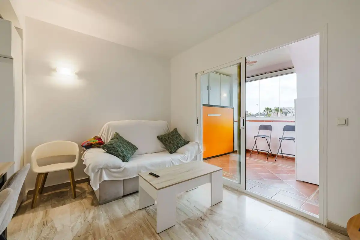 Sala d'estar de Àtic en venda en Mijas amb Aire condicionat, Calefacció i Jardí privat