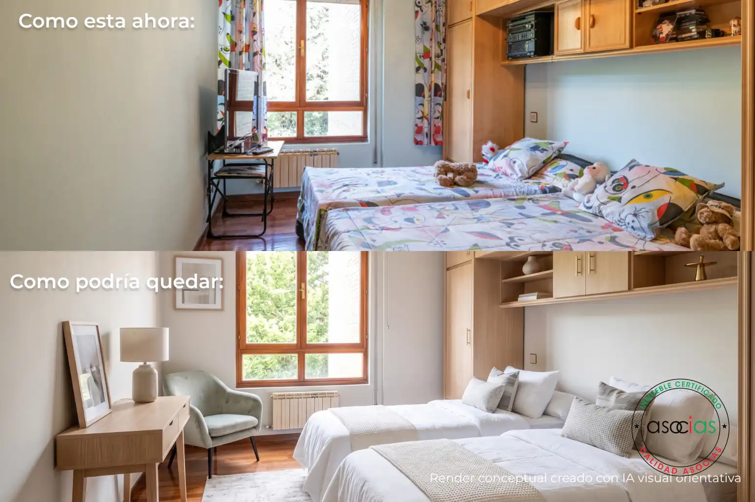 Bedroom of Flat for sale in Teverga  with Heating, Parquet flooring and Terrace