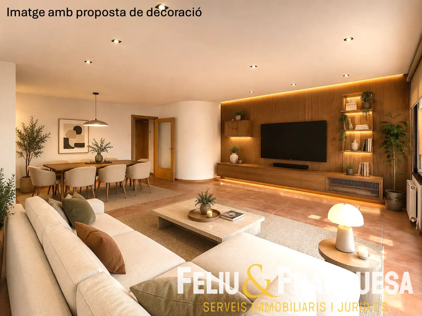 Sala d'estar de Àtic en venda en Sant Cugat del Vallès amb Calefacció, Jardí privat i Terrassa