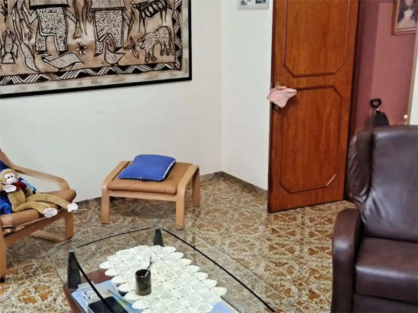 Sala d'estar de Pis en venda en Las Palmas de Gran Canaria amb Aire condicionat, Jardí privat i Parquet