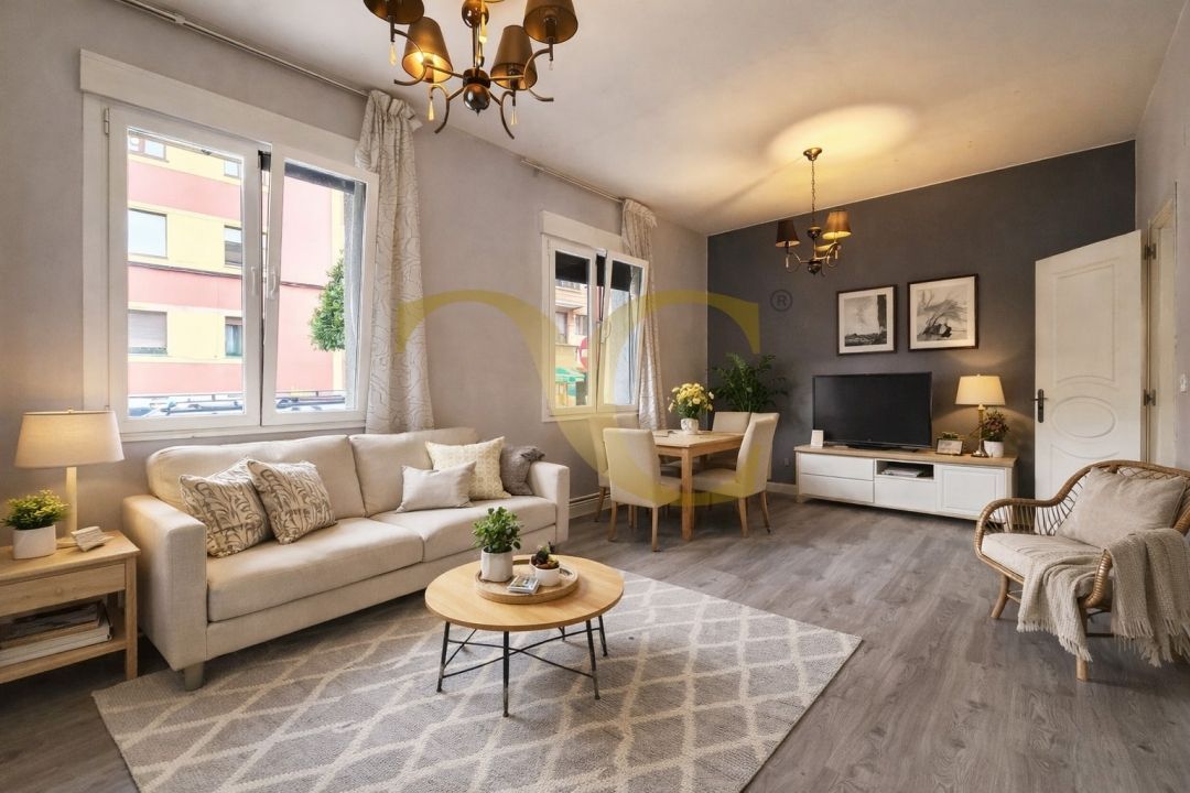 Living room of Flat for sale in Oviedo   with Heating, Parquet flooring and Storage room