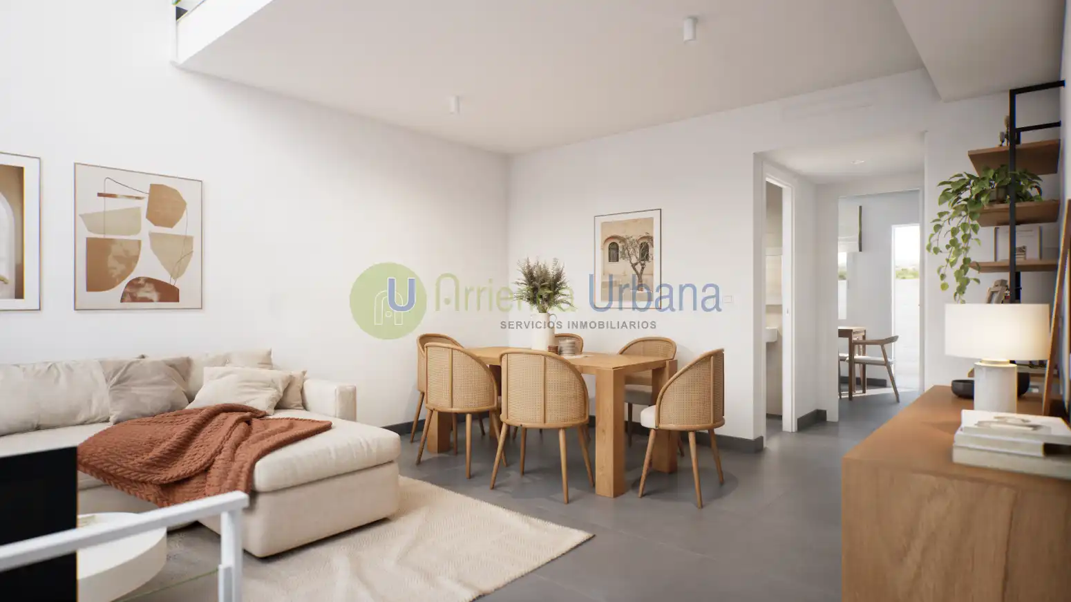 Wohnzimmer von Wohnung zum Verkauf in Santa Pola mit Heizung, Privatgarten und Terrasse