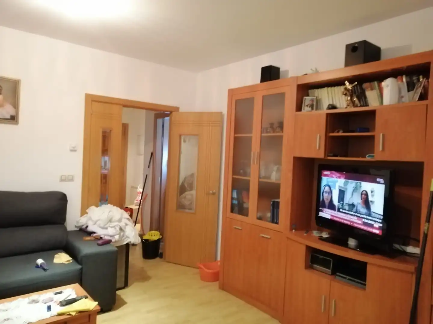 Living room of Flat for sale in Nogueira de Ramuín  with Heating, Parquet flooring and Furnished