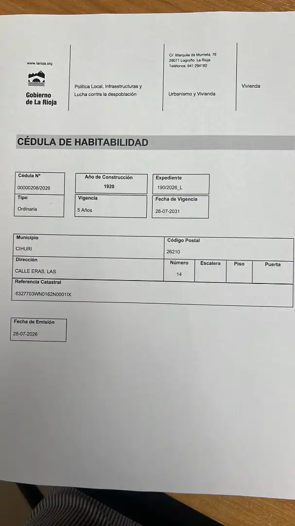 Casa o chalet en venta en Cihuri con Calefacción, Jardín privado y Trastero
