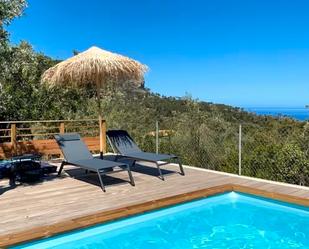 Swimming pool of House or chalet to rent in Banyalbufar  with Air Conditioner, Heating and Private garden