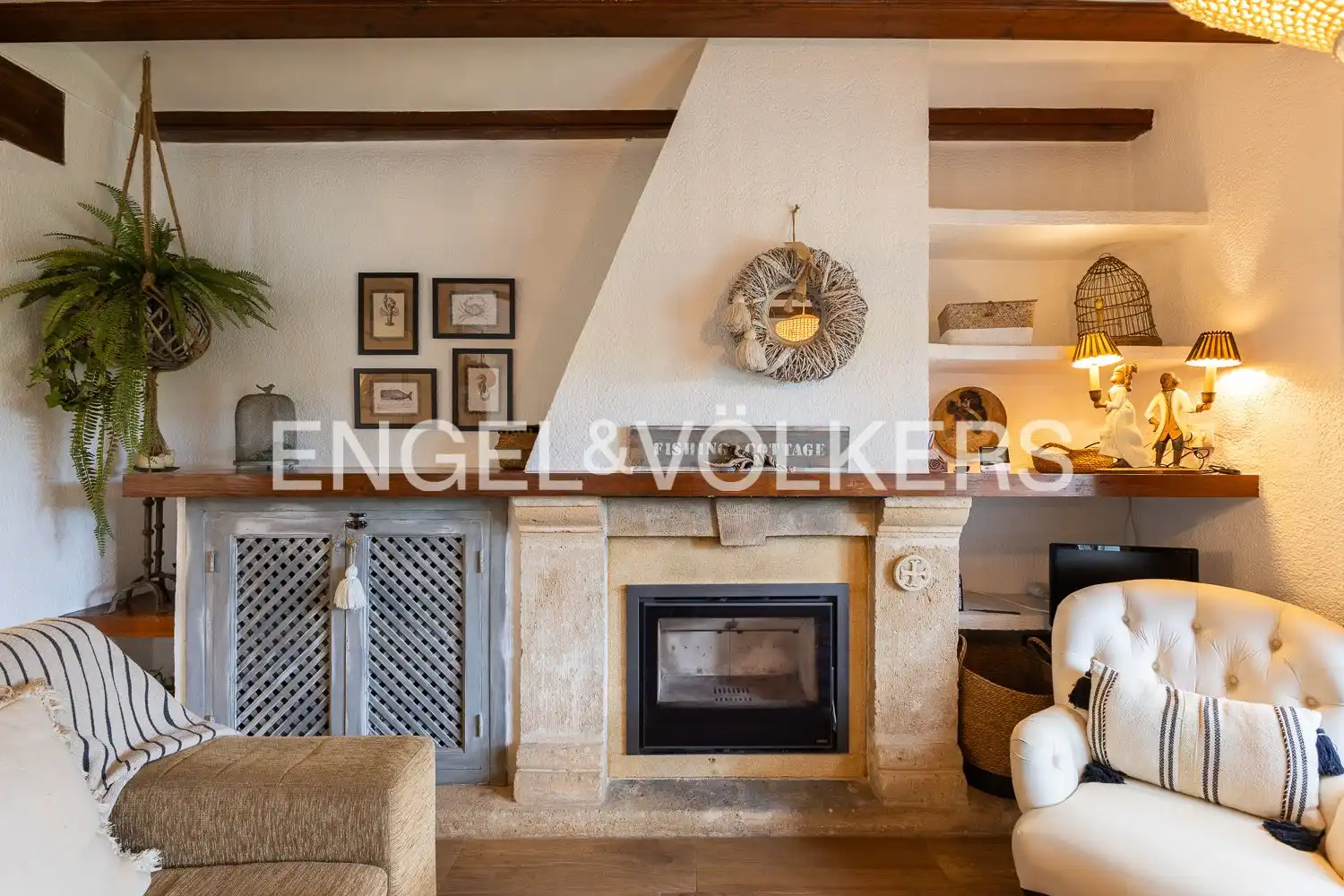 Sala de estar de Casa o chalet de alquiler en Jávea / Xàbia con Calefacción, Parquet y Terraza