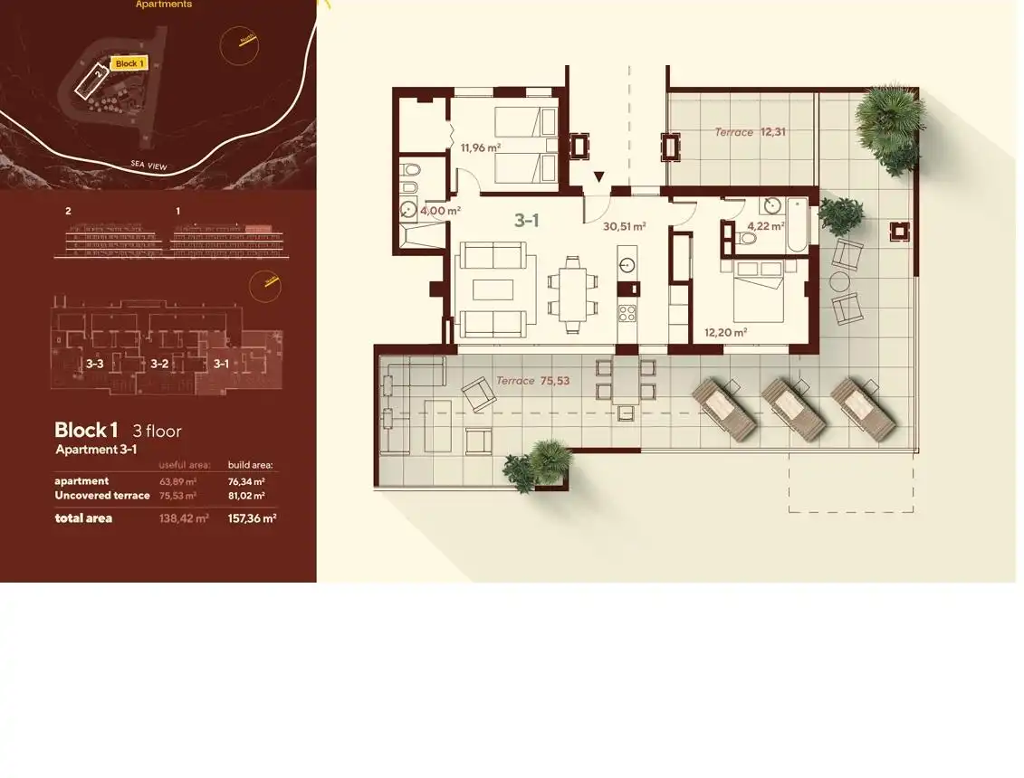 Penthouse with pool for sale in El Faro de Calaburra - Chaparral, imagen 7