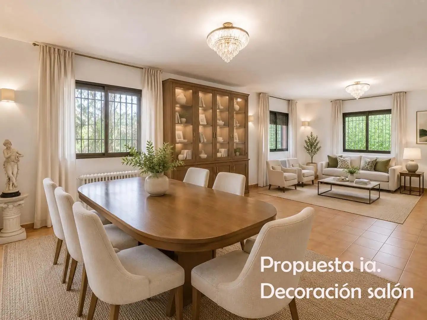 Menjador de Casa o xalet en venda en Las Rozas de Madrid amb Calefacció, Jardí privat i Parquet