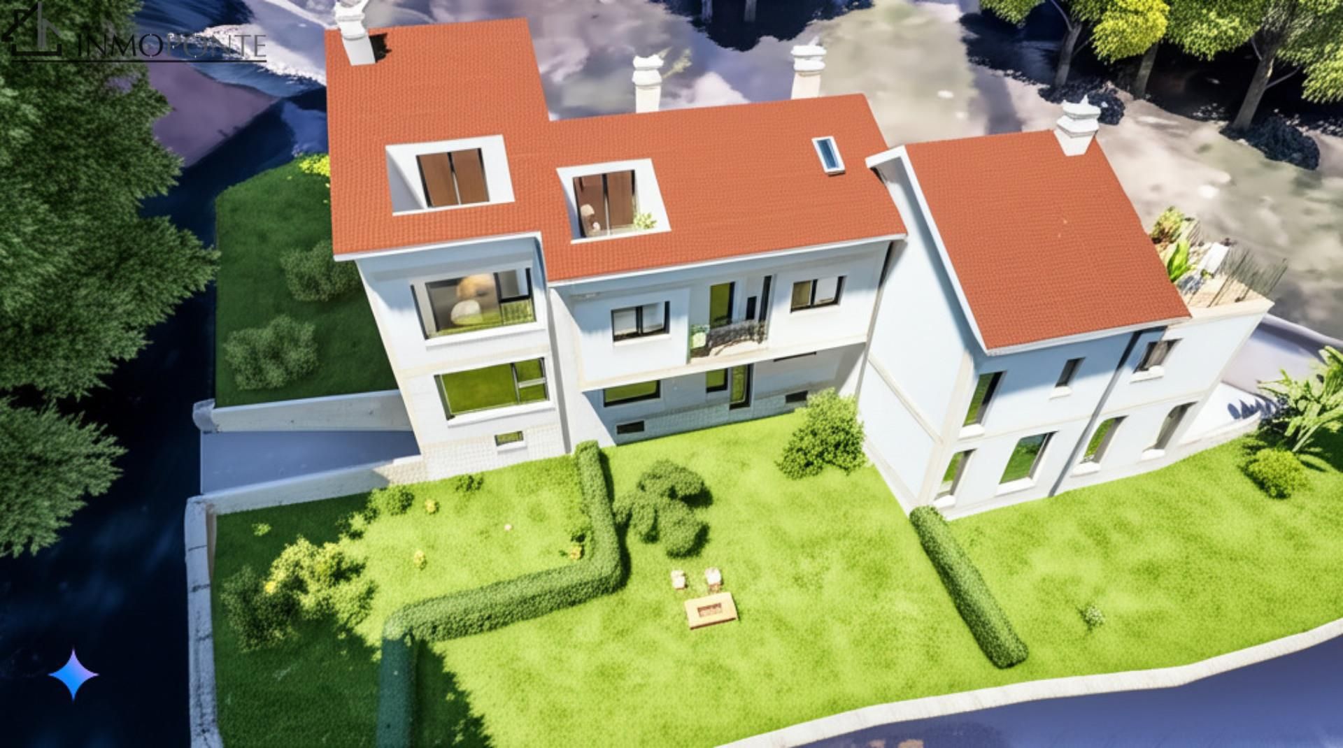 Exterior view of Single-family semi-detached for sale in Vilaboa  with Private garden