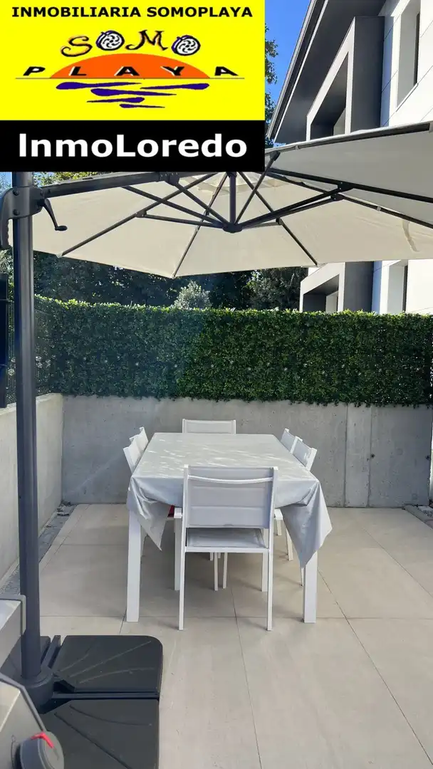 Terrasse von Wohnung zum Verkauf in Ribamontán al Mar mit Heizung, Privatgarten und Abstellraum