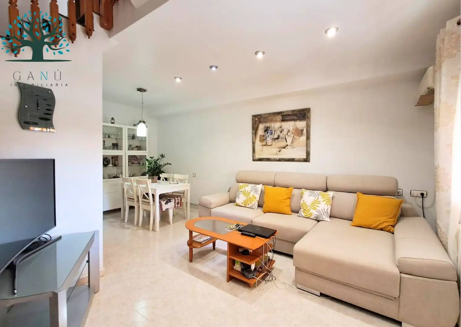 Sala d'estar de Dúplex en venda en Mazarrón amb Aire condicionat, Jardí privat i Terrassa