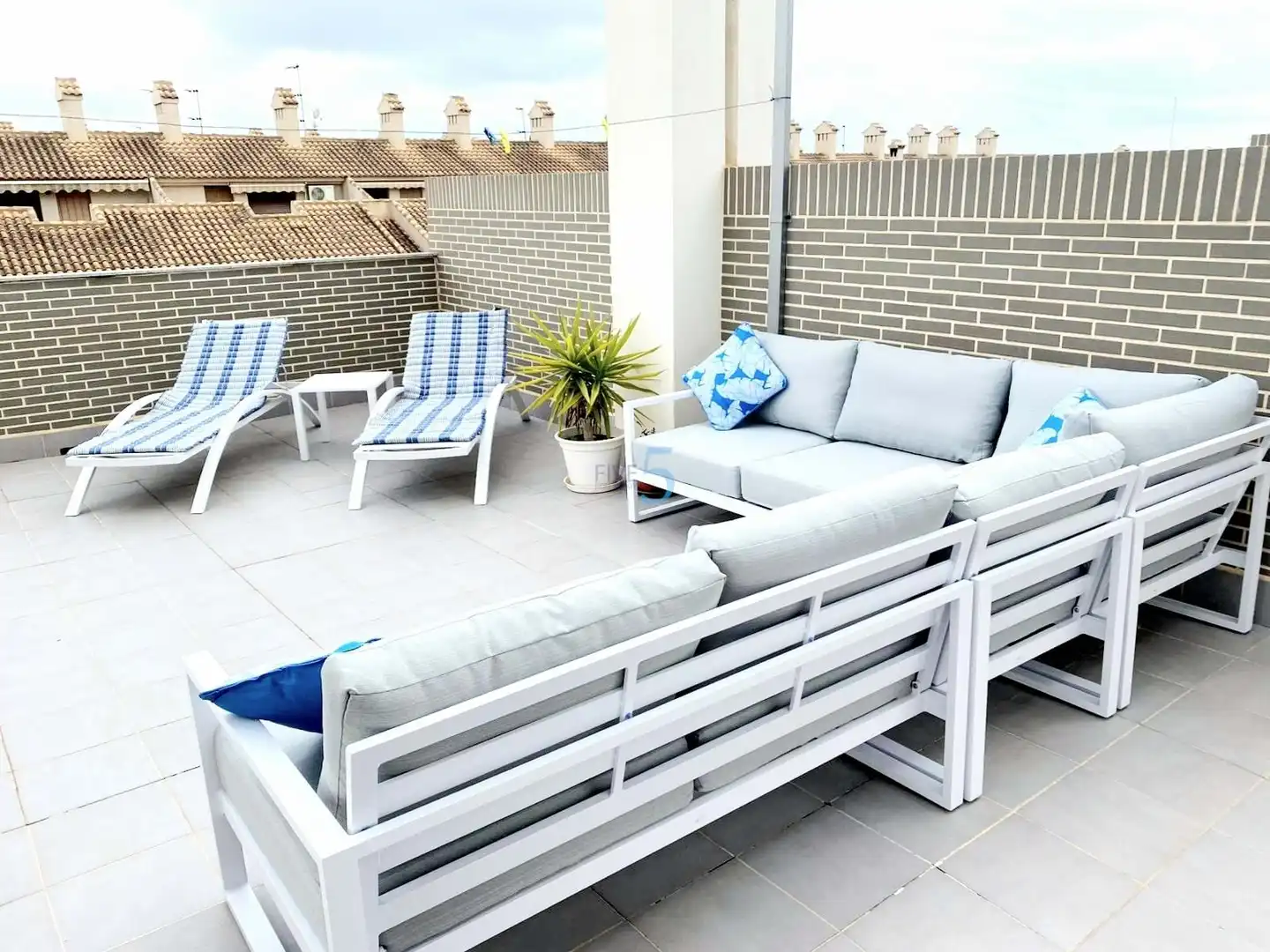 Terrace of Flat for sale in Los Alcázares  with Air Conditioner, Heating and Swimming Pool
