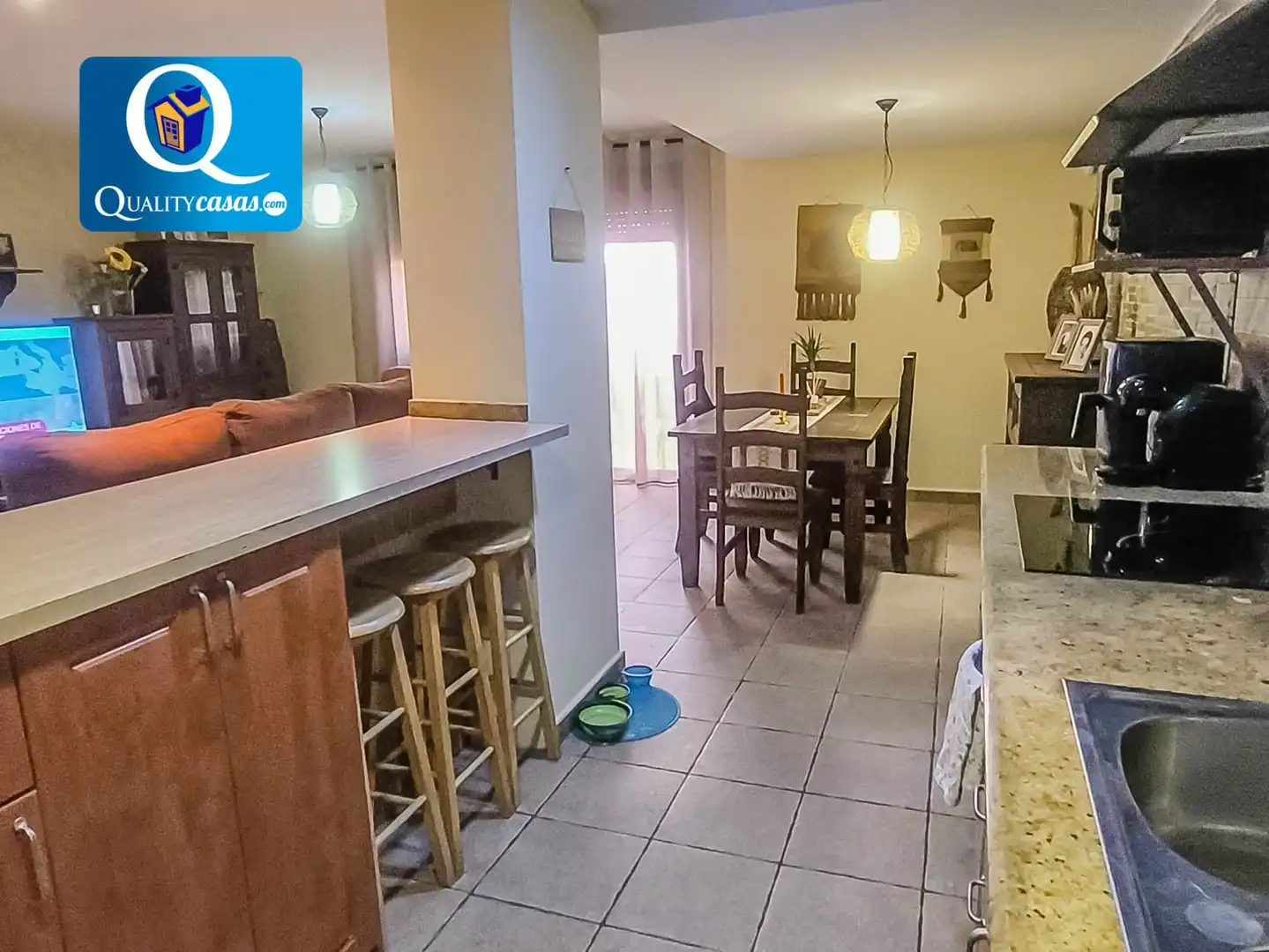Cocina de Casa o chalet en venta en Alicante / Alacant con Aire acondicionado, Calefacción y Terraza