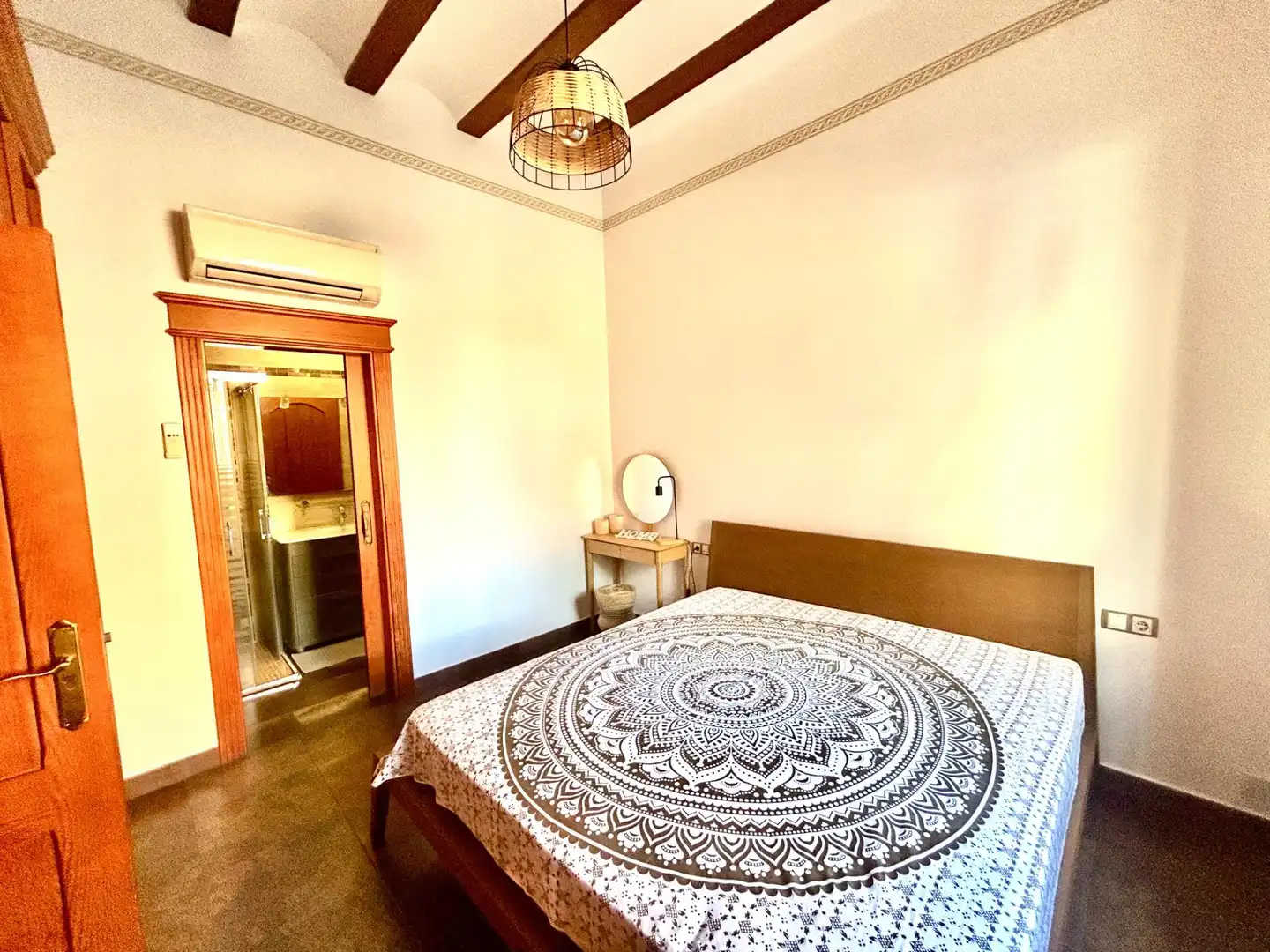 Schlafzimmer von Haus oder Chalet zur Miete in Rafelbuñol / Rafelbunyol mit Klimaanlage, Heizung und Privatgarten
