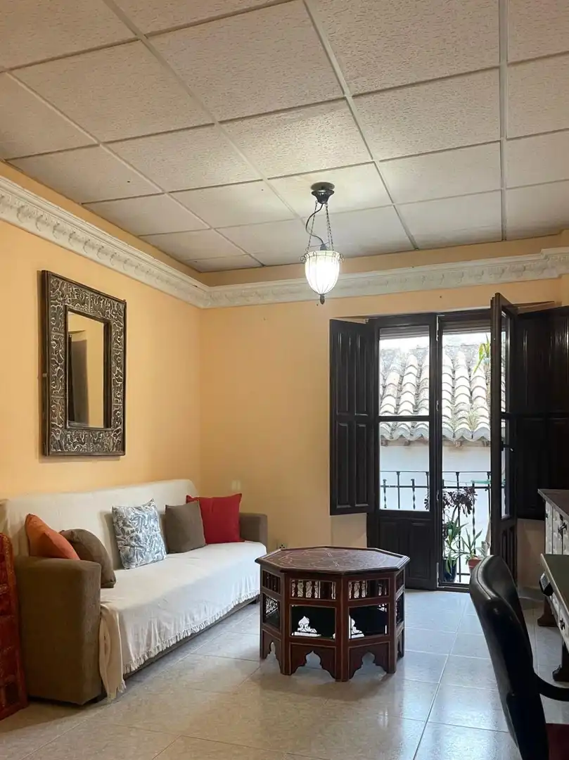 Living room of Attic for rent in  Granada Capital  with Terrace, Furnished and Balcony