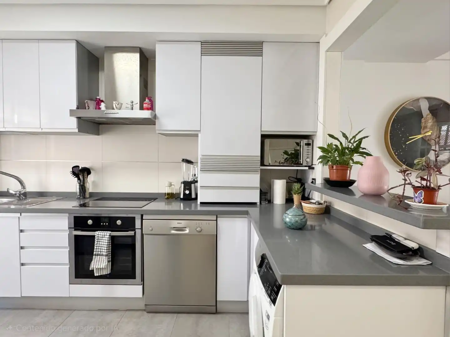 Cocina de Casa adosada en venta en Lardero con Aire acondicionado, Calefacción y Jardín privado