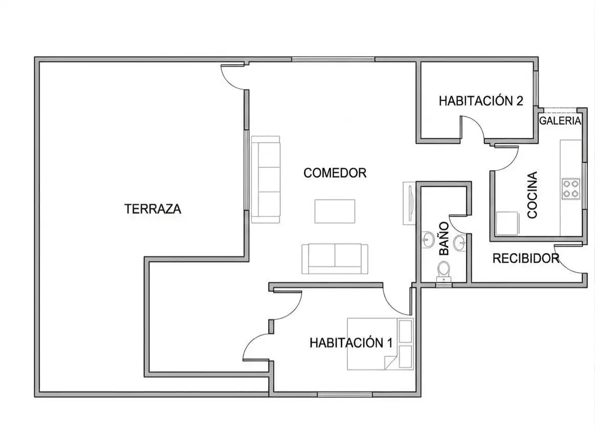 Wohnung zum Verkauf in Barcelona mit Klimaanlage, Heizung und Terrasse
