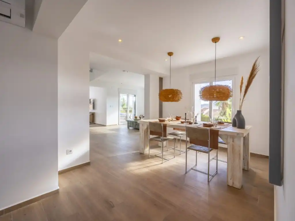 Dining room of Houses for sale in Jávea / Xàbia  with Air Conditioner, Terrace and Swimming Pool