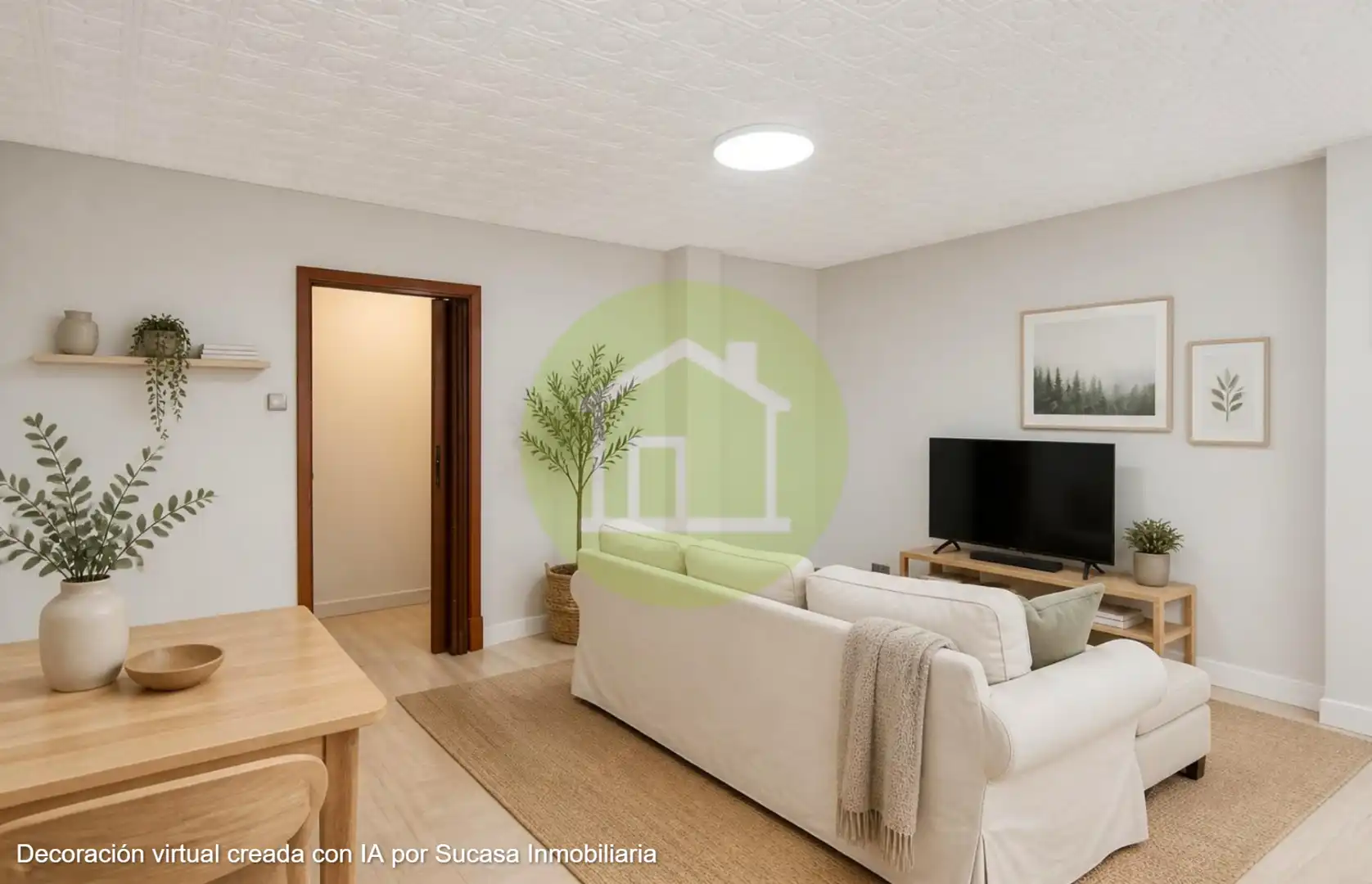 Sala de estar de Piso en venta en A Coruña Capital  con Parquet, Horno y Lavadora