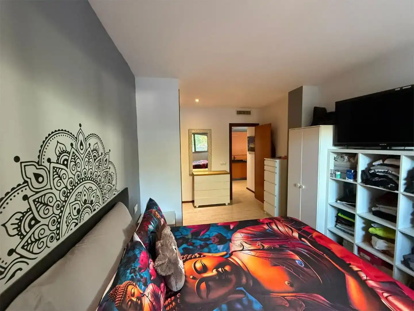 Schlafzimmer von Wohnungen zur Miete in Santa Eulària des Riu mit Klimaanlage und Schwimmbad