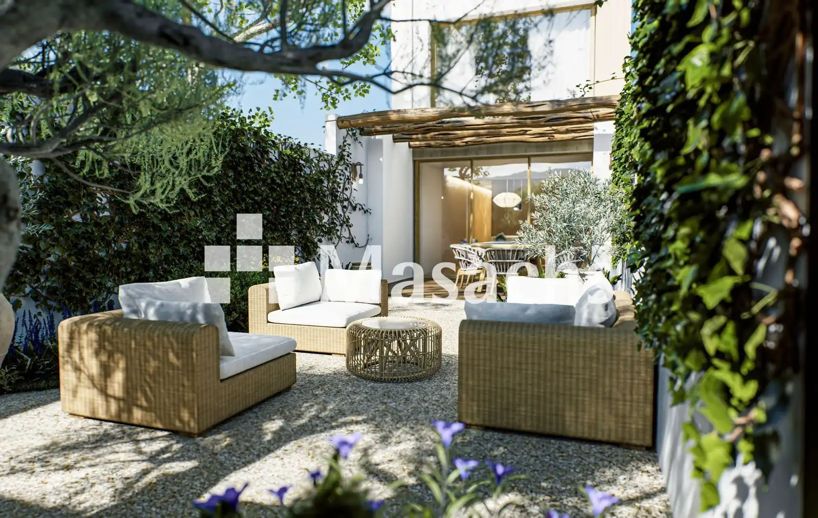 Terraza de Casa adosada en venta en Terrassa