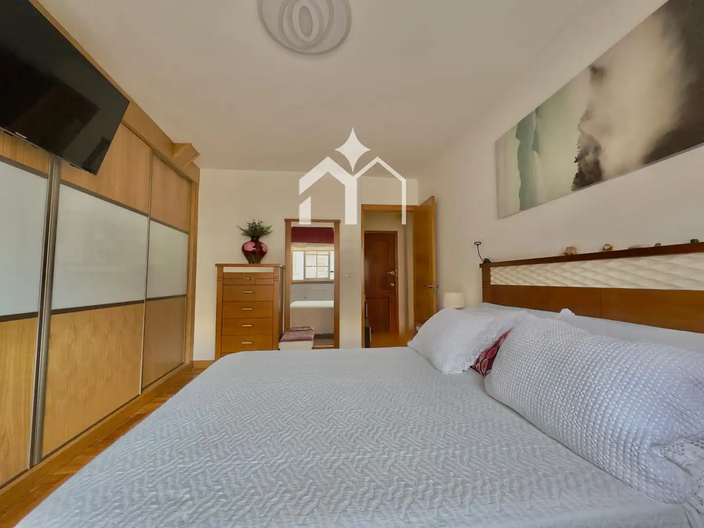 Dormitori de Apartament en venda en Moaña amb Calefacció, Parquet i Terrassa