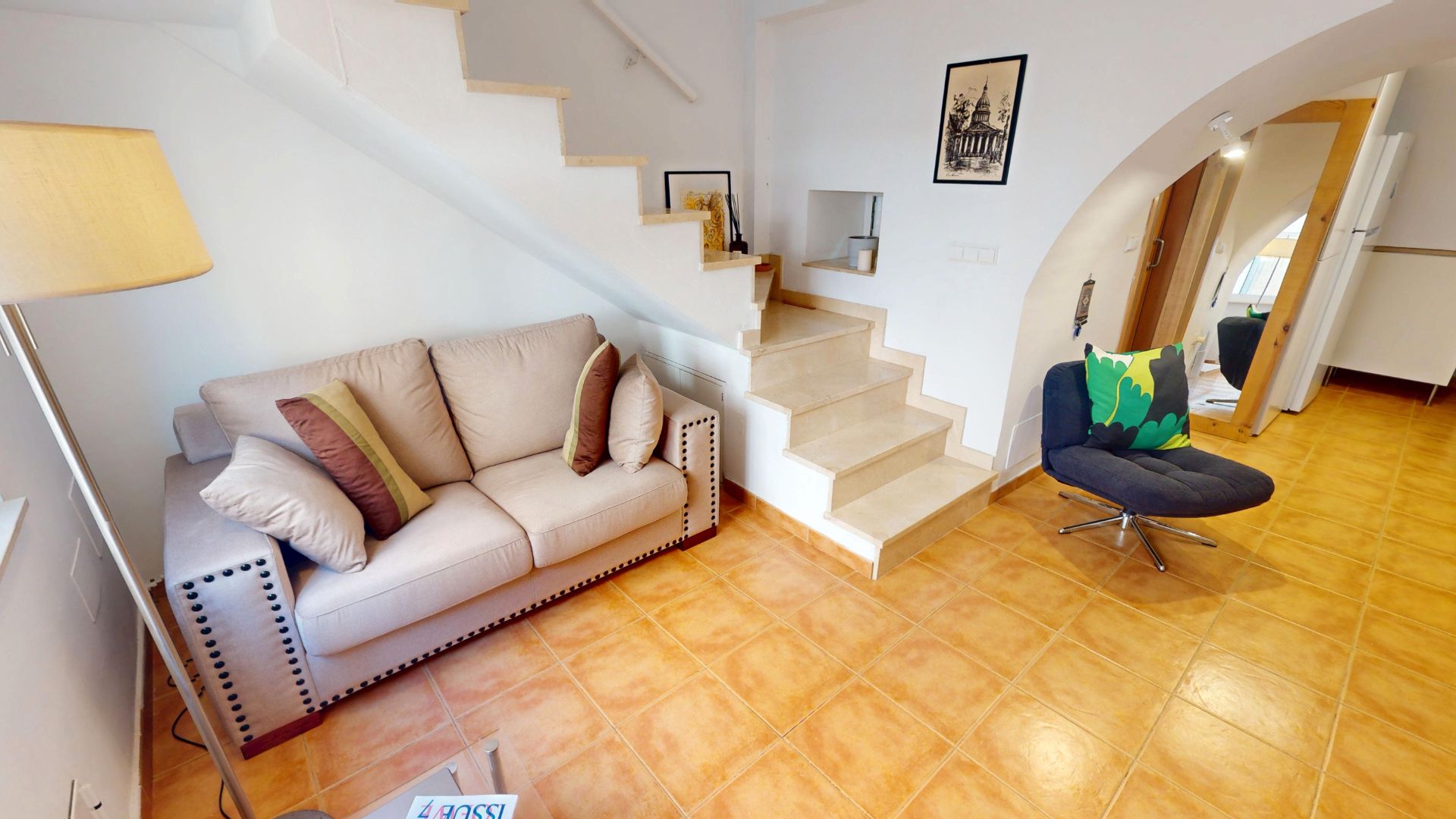 Living room of Single-family semi-detached for sale in Agost  with Air Conditioner, Terrace and Furnished