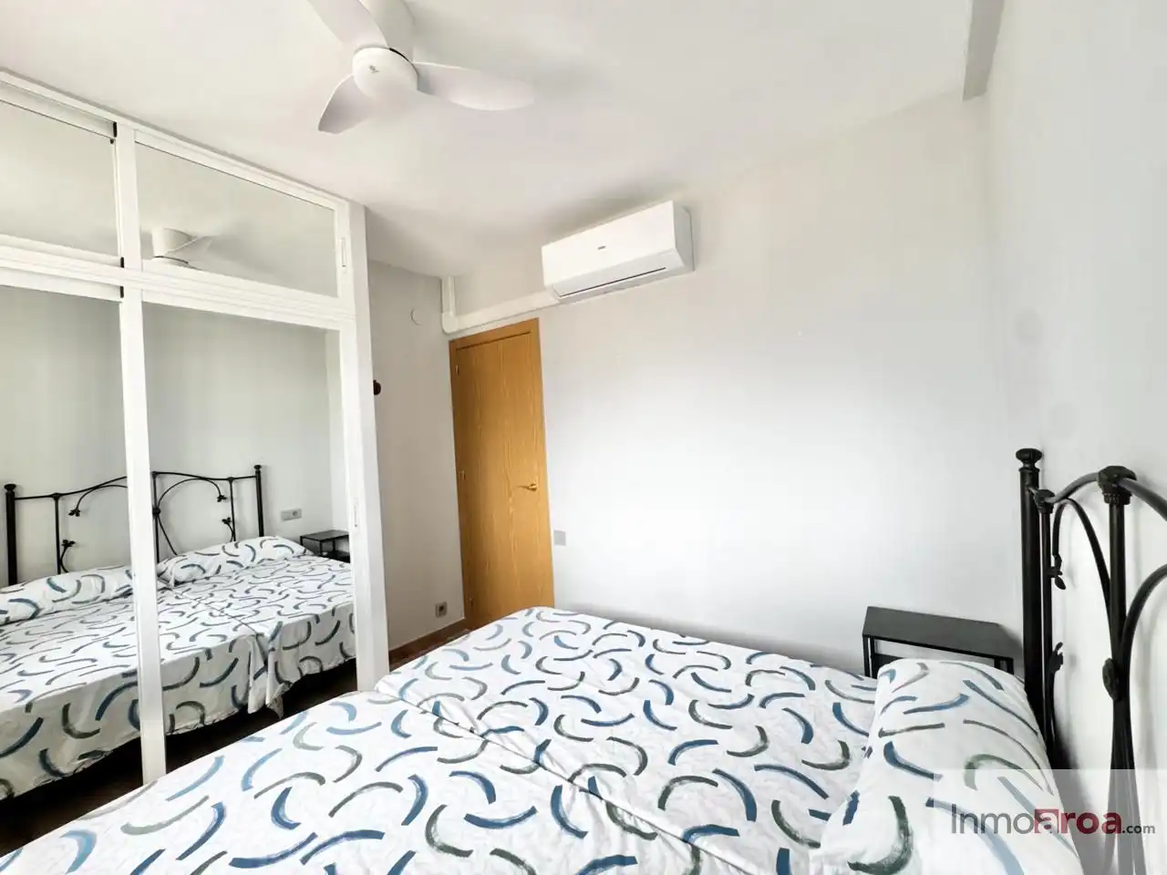 Schlafzimmer von Wohnung zur Miete in Benicasim / Benicàssim mit Klimaanlage, Heizung und Terrasse