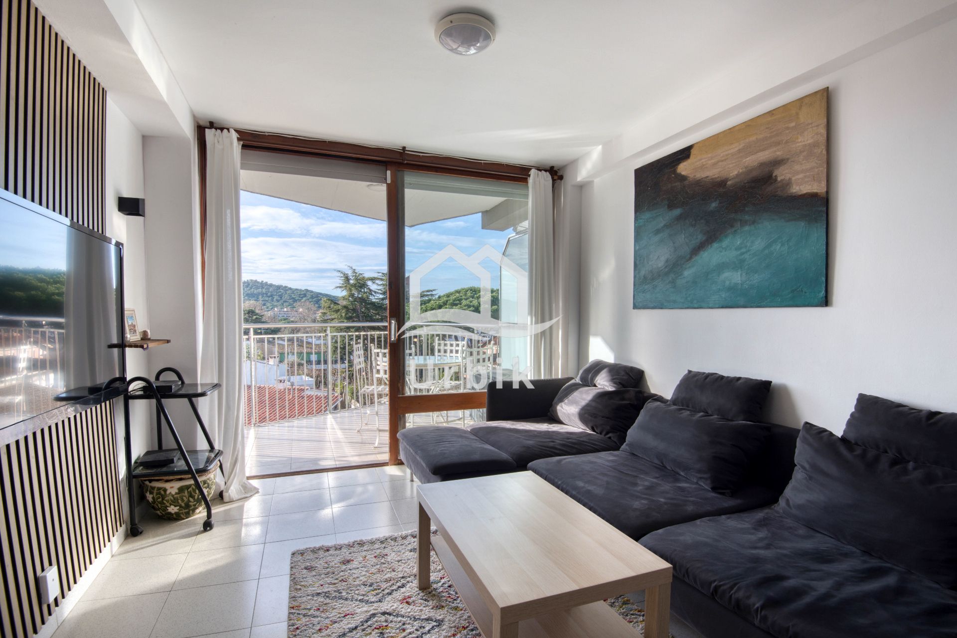 Sala de estar de Ático en venta en Castell d'Aro, Platja d'Aro i s'Agaró con Terraza, Amueblado y Horno
