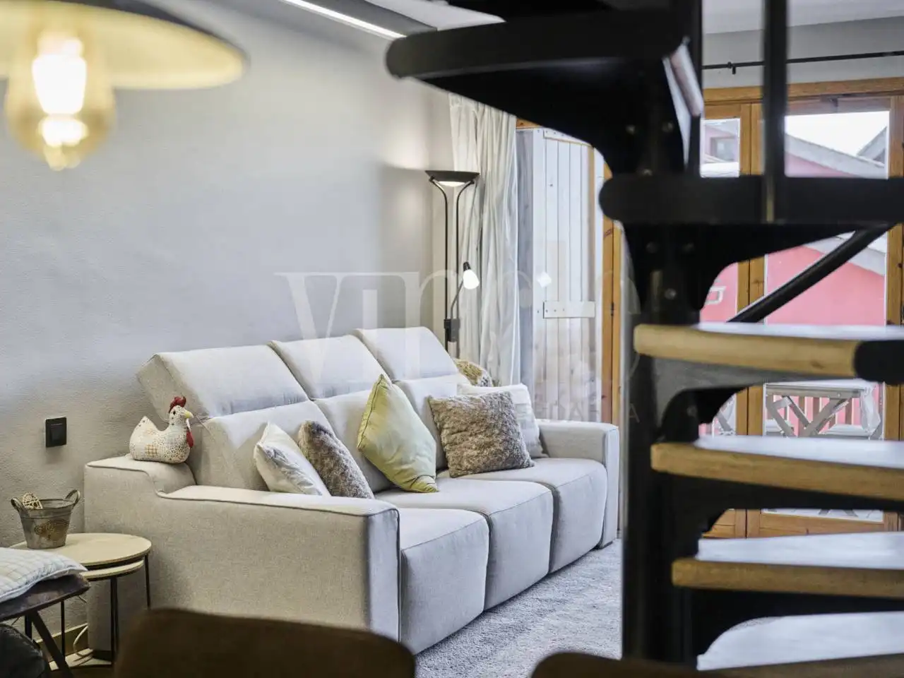 Wohnzimmer von Maisonette zum Verkauf in Puigcerdà mit Heizung, Parkett und Terrasse