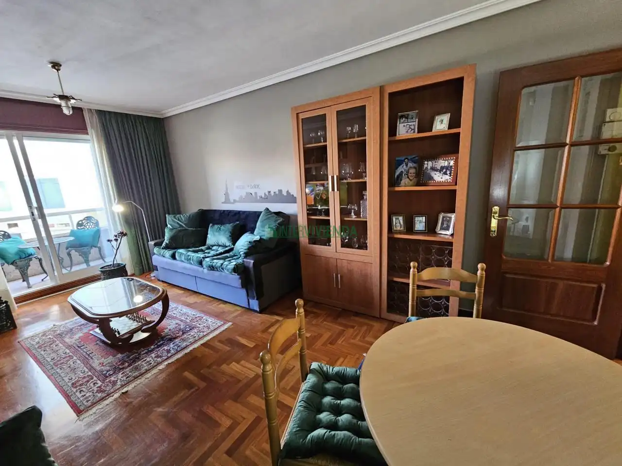 Sala de estar de Piso de alquiler en Vigo  con Calefacción, Parquet y Terraza