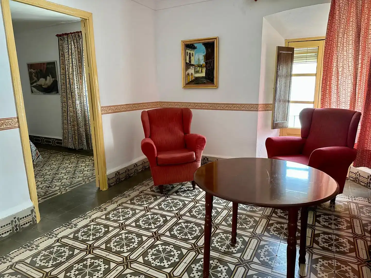Sala d'estar de Pis de lloguer en Jabugo amb Moblat i Balcó