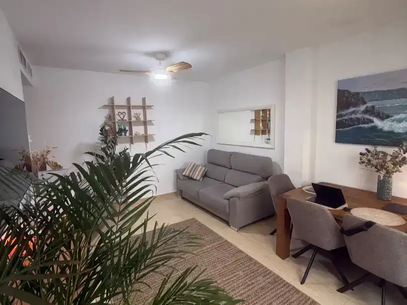 Living room of Flat for rent in Calpe / Calp  with Air Conditioner and Balcony