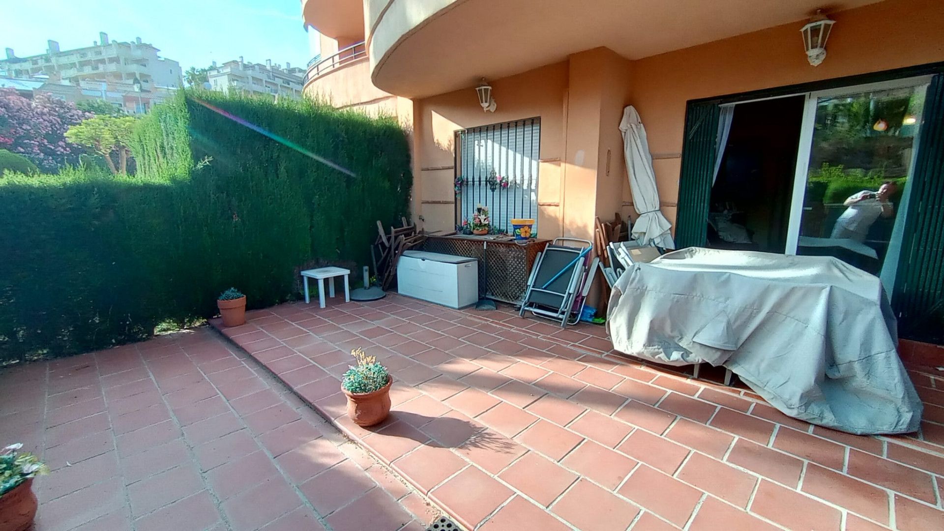Jardí de Planta baixa en venda en Mijas amb Aire condicionat, Terrassa i Piscina