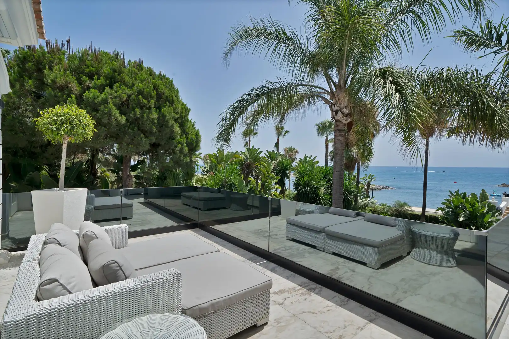 Terrasse von Haus oder Chalet zur Miete in Marbella mit Heizung, Privatgarten und Terrasse