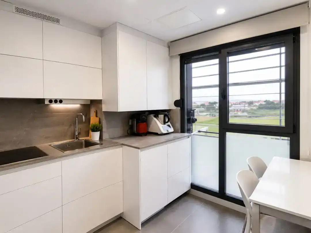 Kitchen of Flat for sale in Santander  with Swimming Pool and Balcony