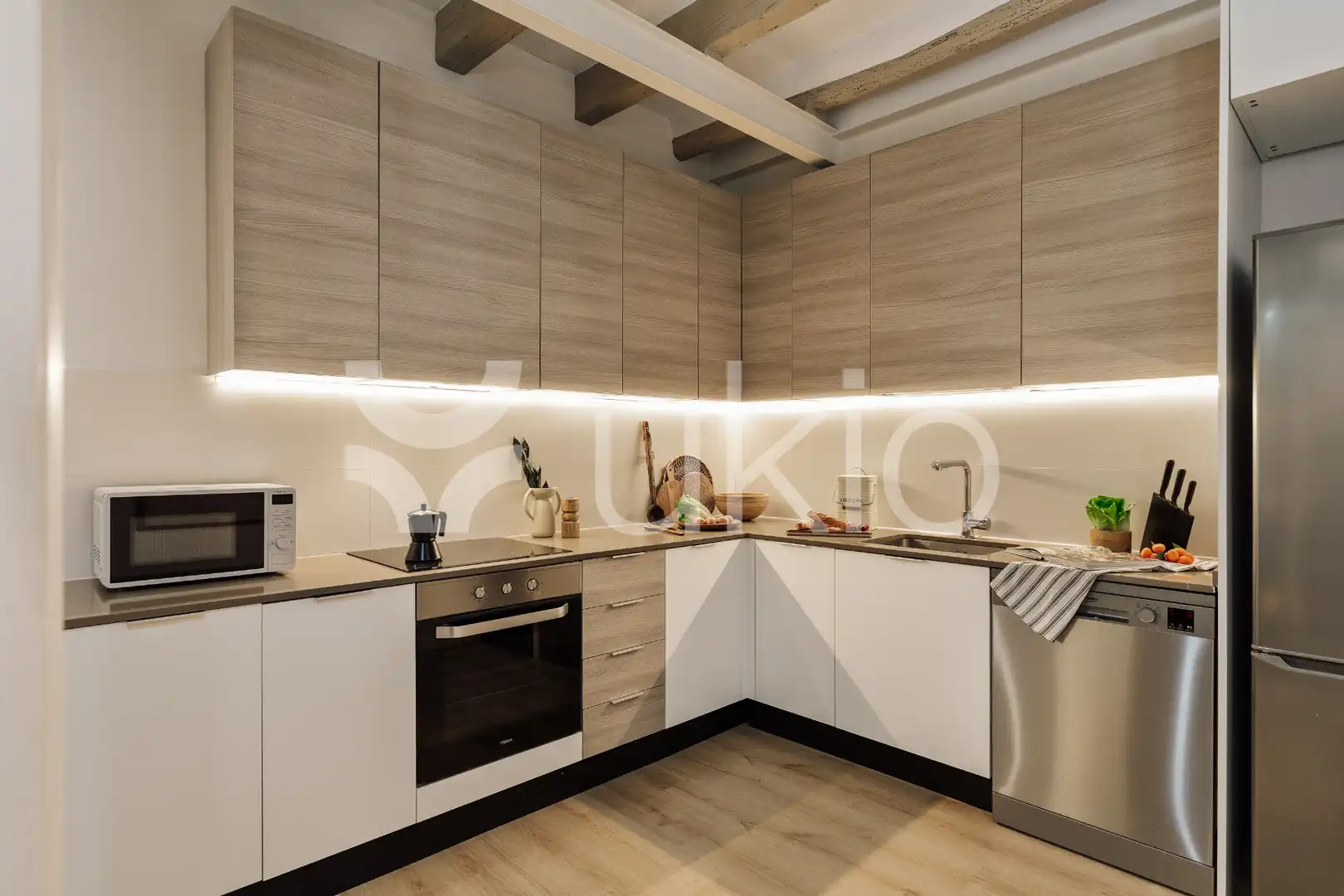 Kitchen of Apartments for rent in Barcelona  with Air Conditioner, Heating and Furnished