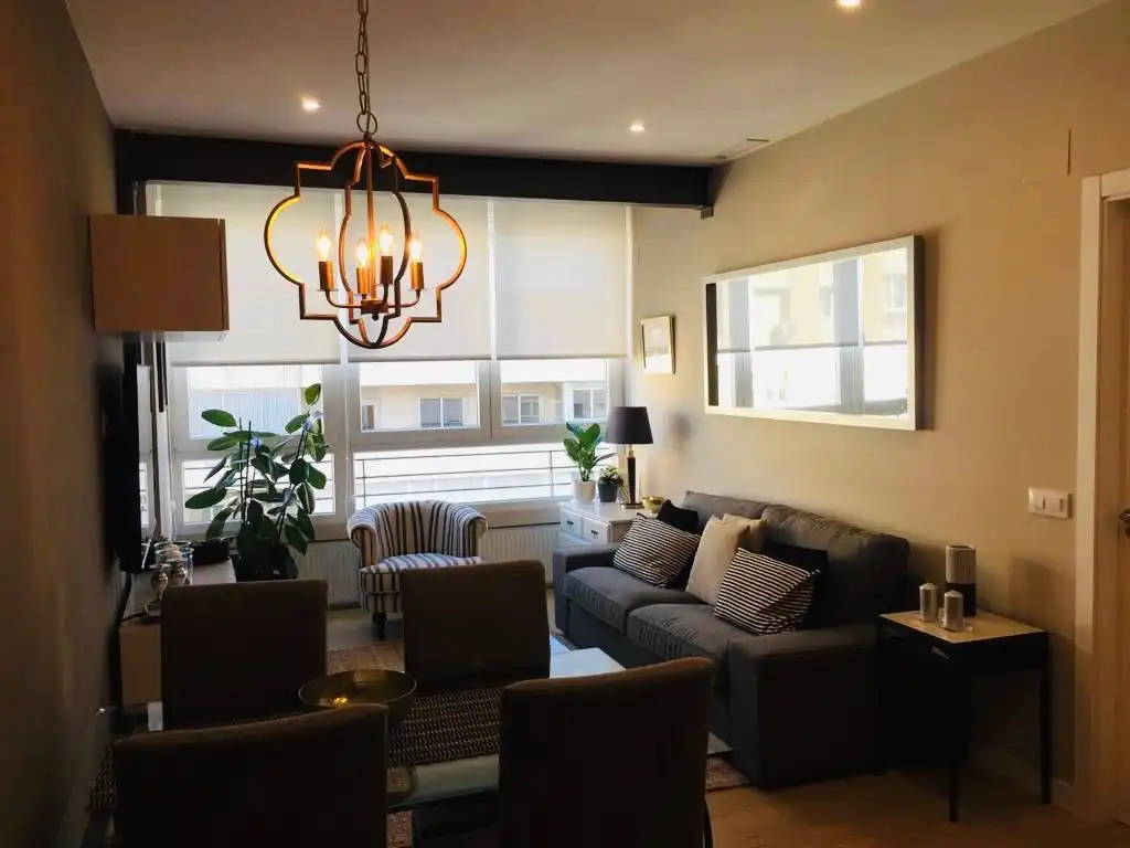 Sala d'estar de Apartament de lloguer en Madrid amb Aire condicionat, Calefacció i Moblat