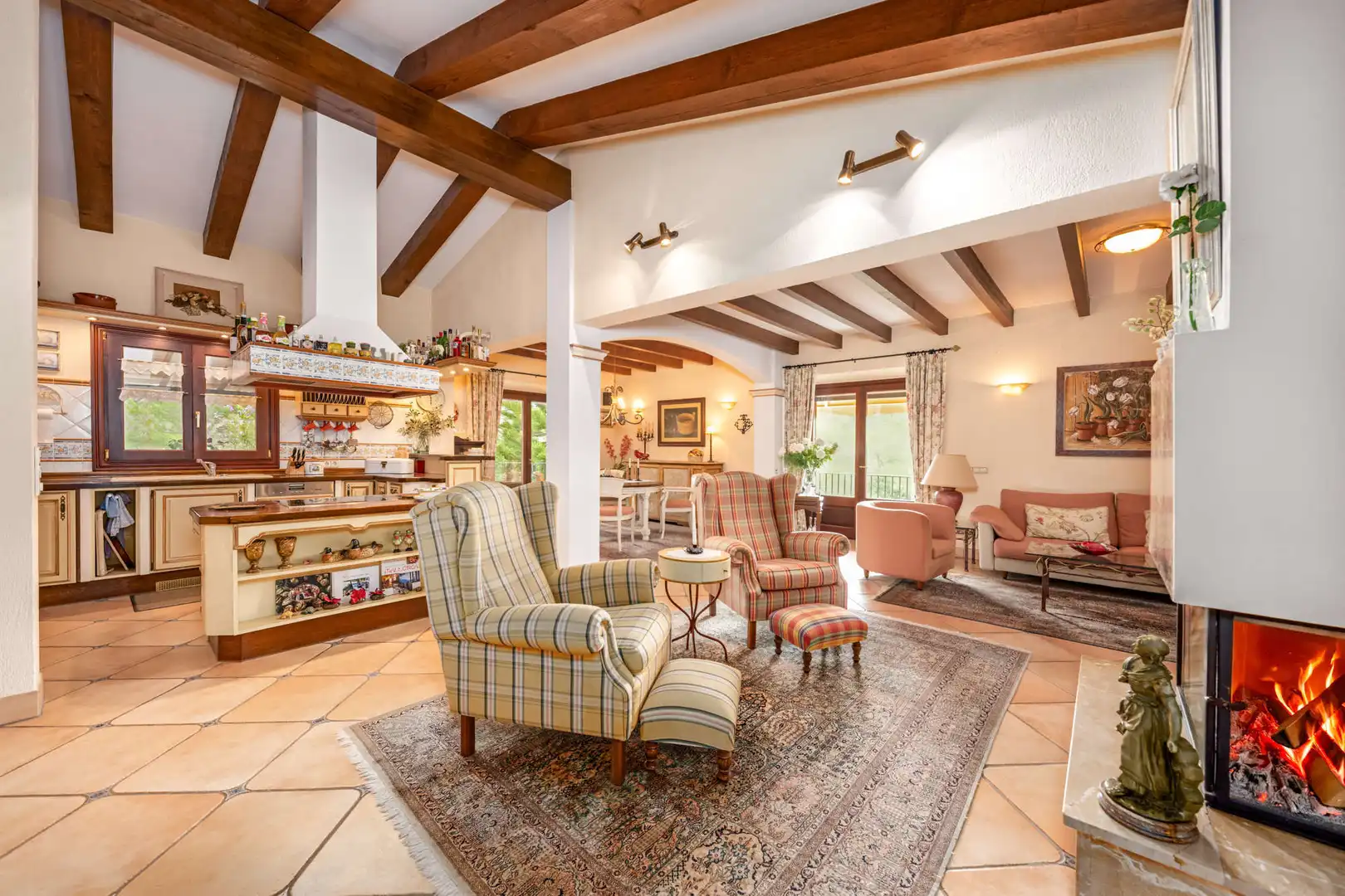 Sala de estar de Finca rústica en venta en Capdepera con Aire acondicionado, Terraza y Amueblado
