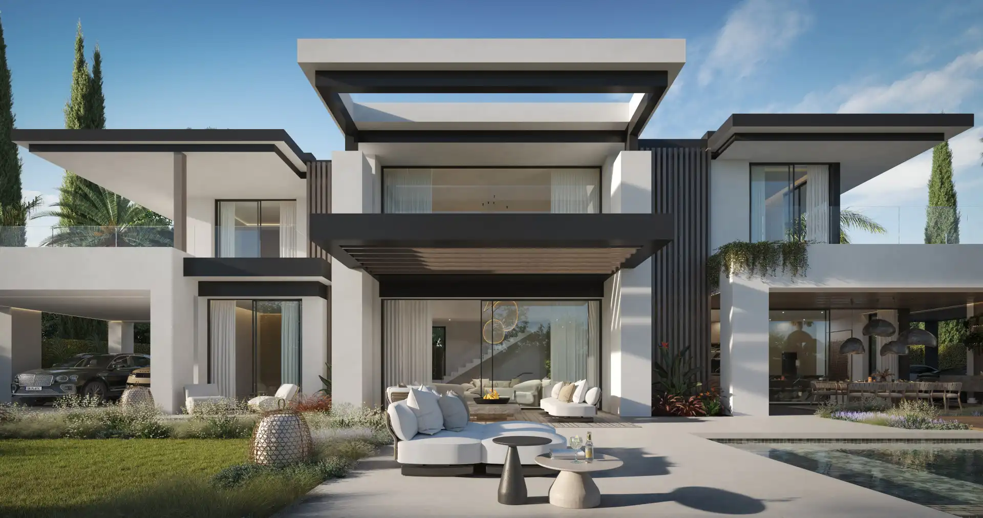 Terrasse von Haus oder Chalet zum Verkauf in Marbella mit Klimaanlage, Heizung und Privatgarten