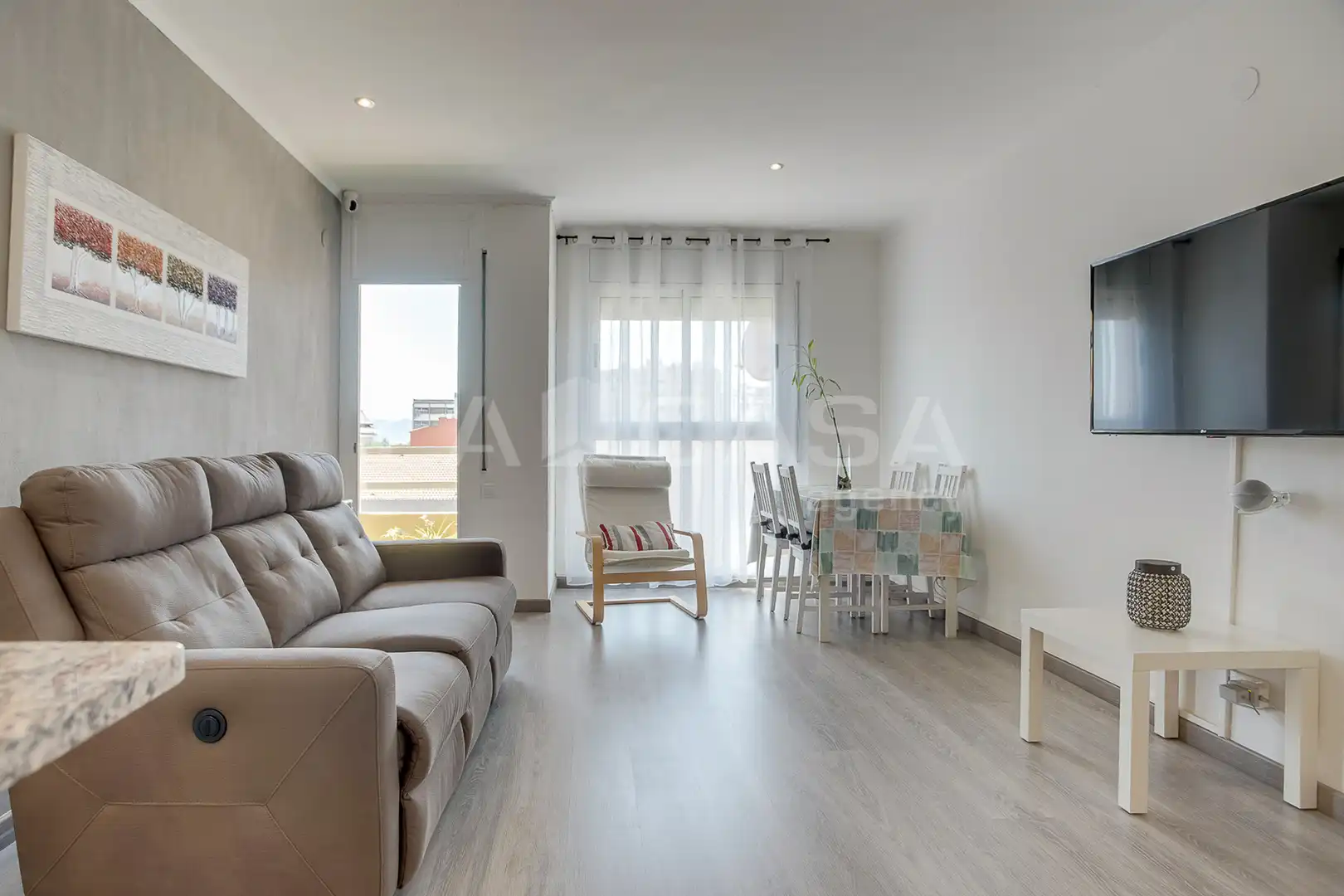 Sala d'estar de Pis en venda en Granollers amb Aire condicionat, Calefacció i Parquet