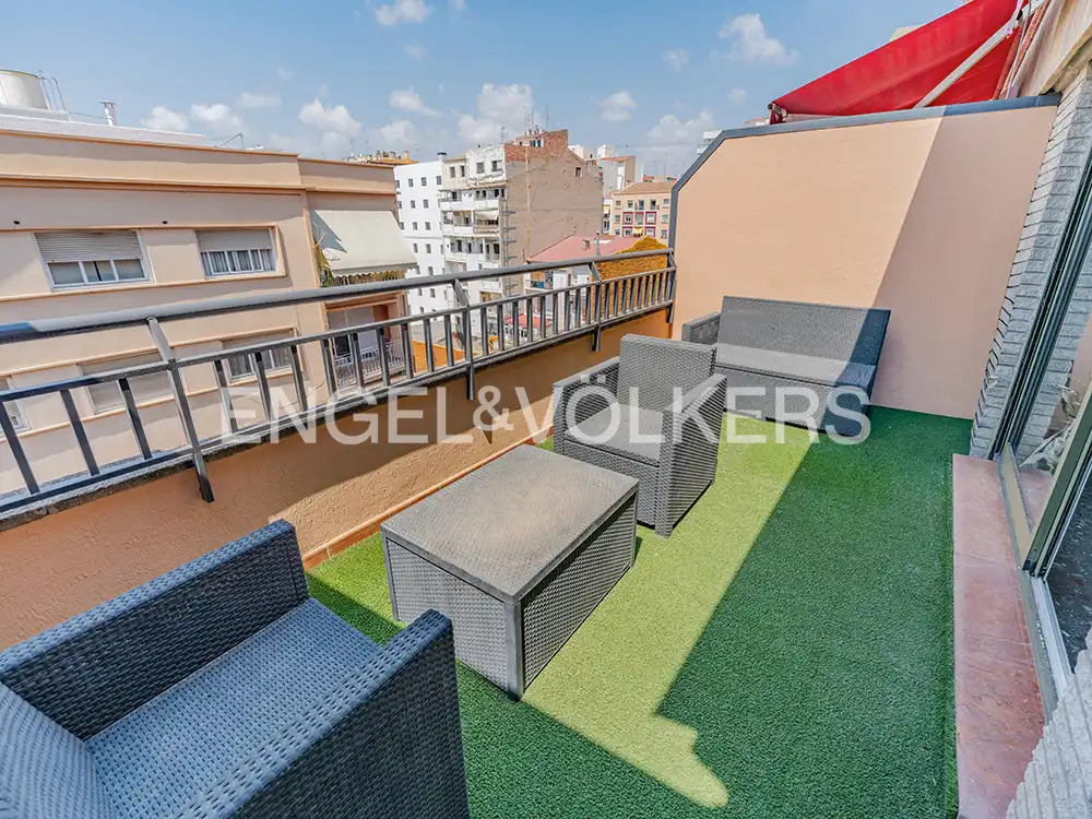 Terrasse von Wohnung zur Miete in Alicante / Alacant mit Klimaanlage, Heizung und Terrasse