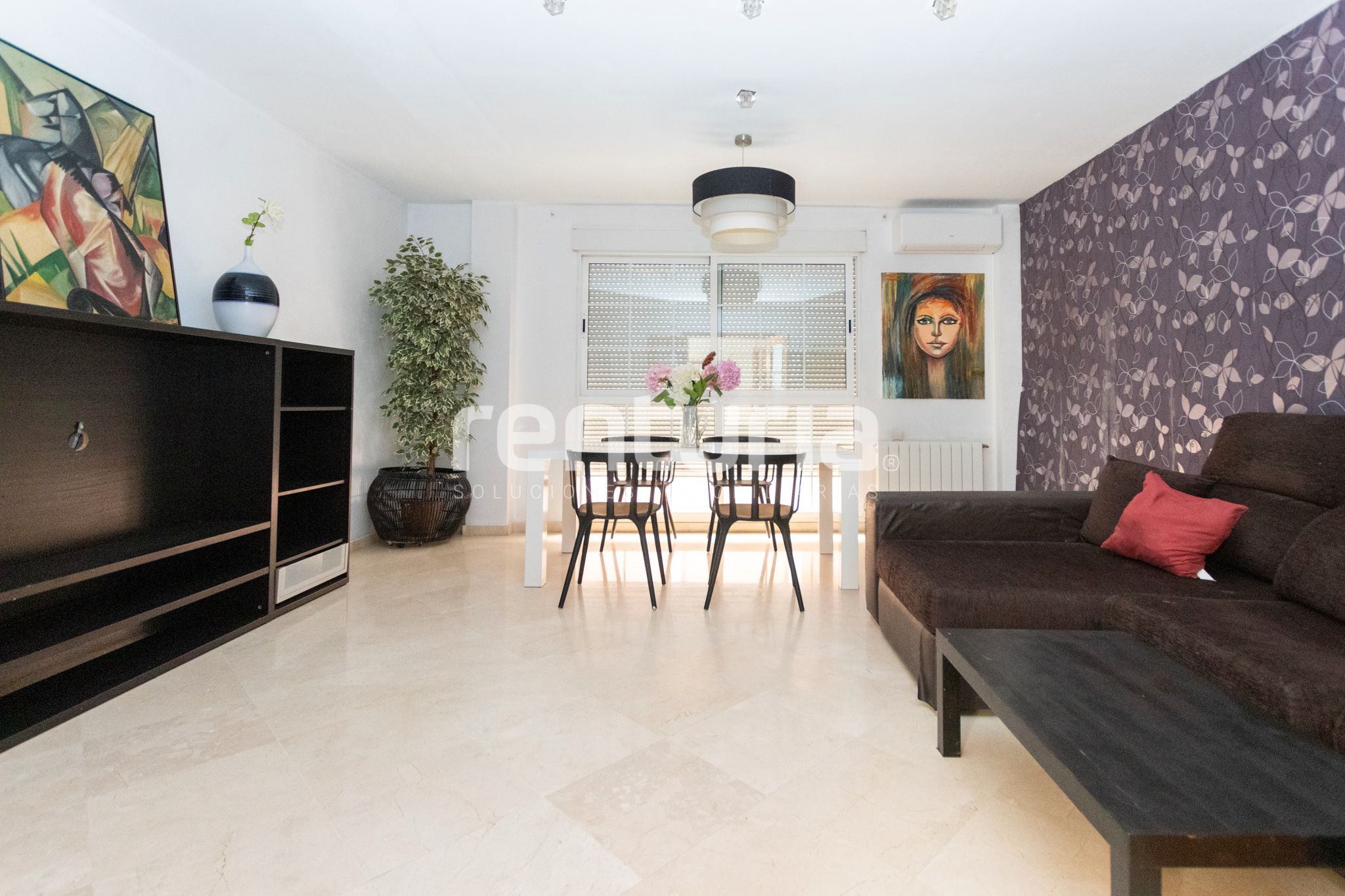 Sala d'estar de Pis en venda en La Font de la Figuera amb Aire condicionat, Terrassa i Forn