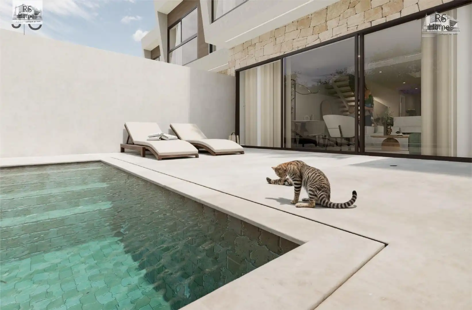 Piscina de Casa adosada en venda en Canet d'En Berenguer amb Aire condicionat, Calefacció i Terrassa