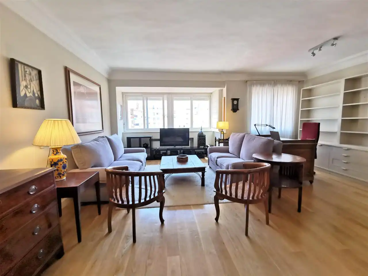 Living room of Apartments for rent in Madrid  with Air Conditioner, Heating and Storage room
