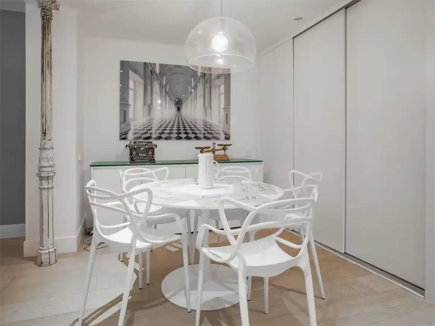 Dining room of Flat for sale in  Barcelona Capital  with Air Conditioner and Balcony