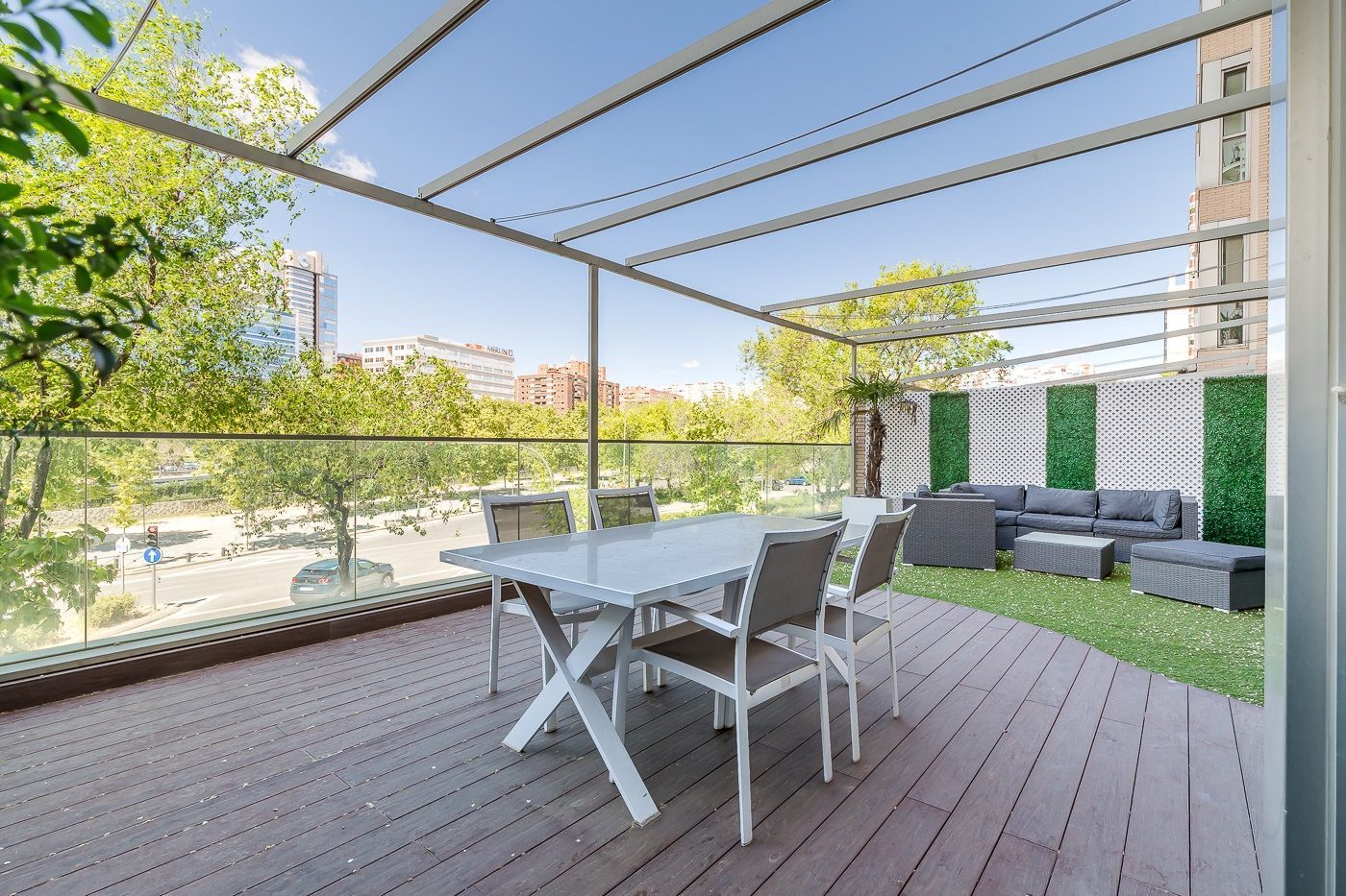 Terrace of Flat to rent in  Madrid Capital  with Air Conditioner, Terrace and Furnished