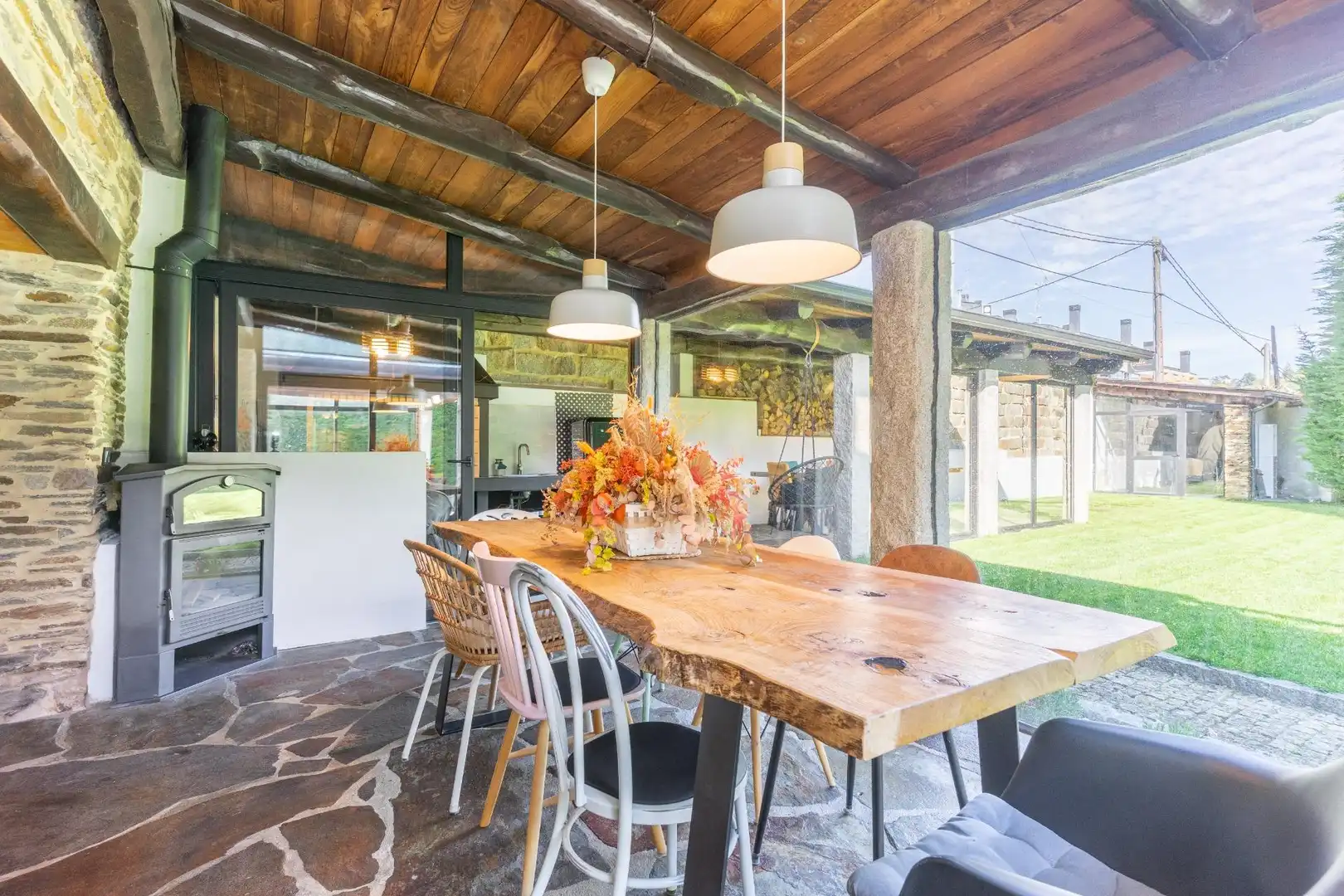 Terraza de Casa o chalet en venta en Lugo con Calefacción, Jardín privado y Jacuzzi