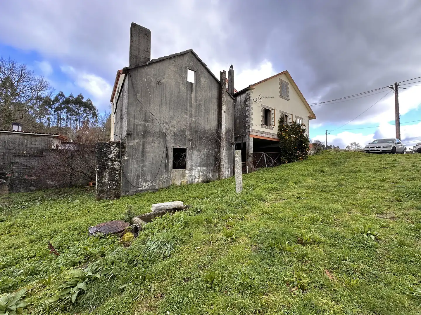Vista exterior de Casa adosada en venta en Negreira con Jardín privado