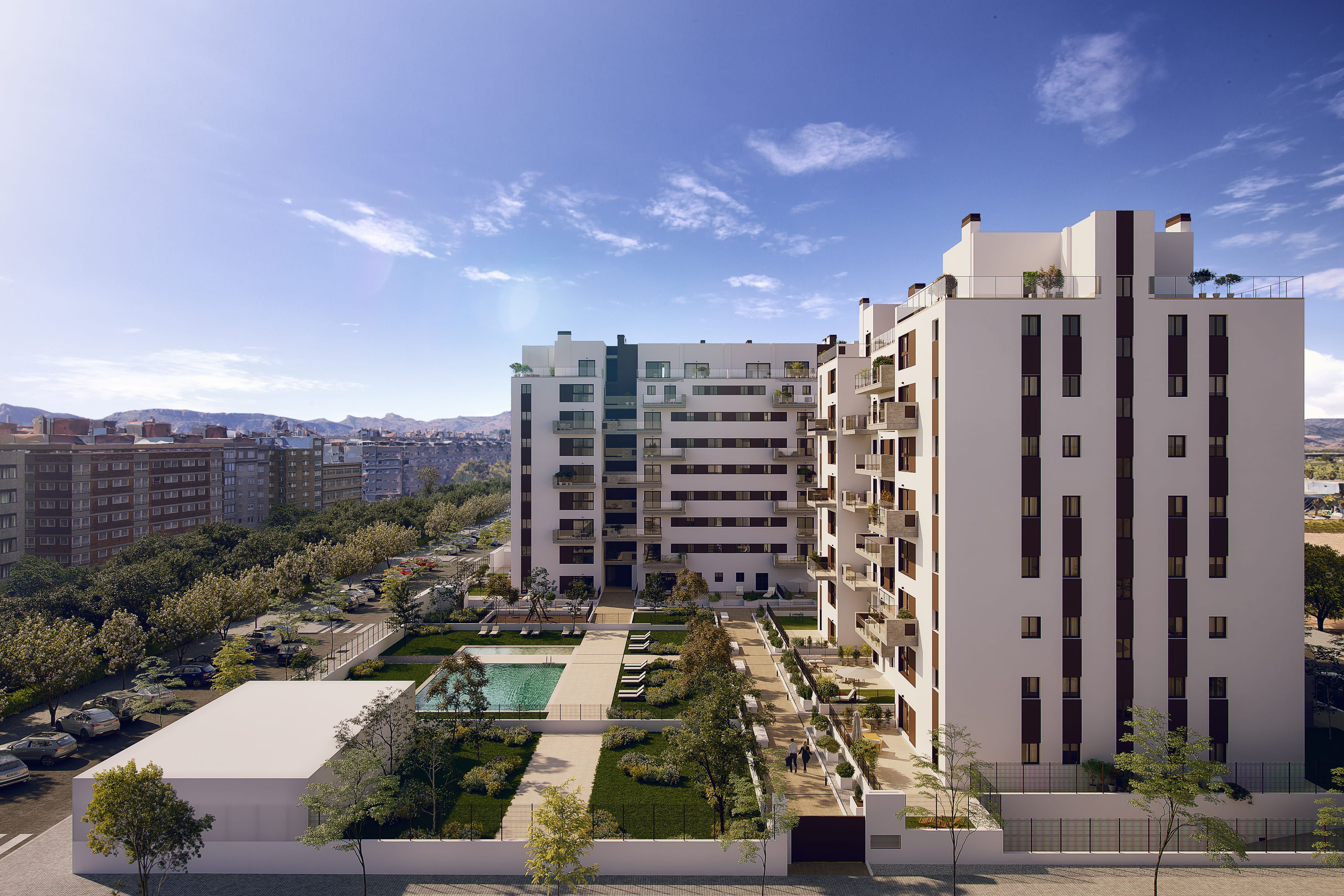 Vista exterior de Pis en venda en Sagunto / Sagunt amb Aire condicionat, Jardí privat i Terrassa